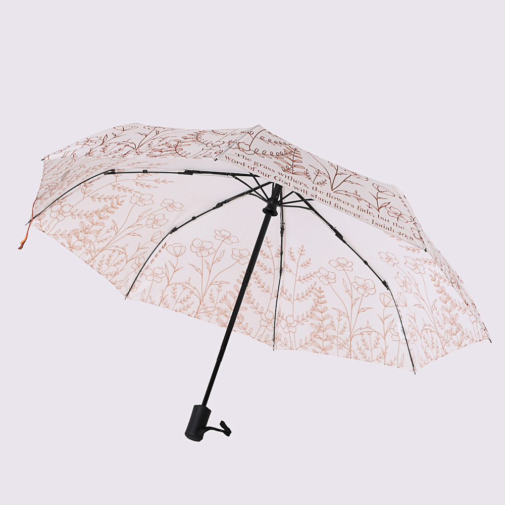 Compact Umbrella - Isaiah 40:8 Wildflowers - Image 2