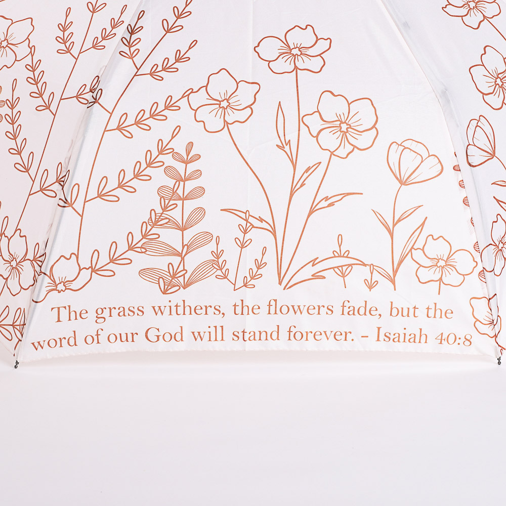 Compact Umbrella - Isaiah 40:8 Wildflowers - Image 7