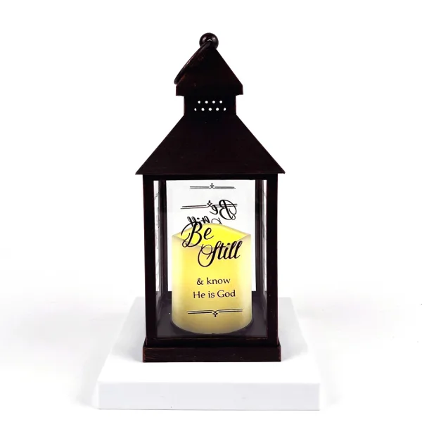 Lantern Led Candle- Black- Be Still- Swanson Christian Products