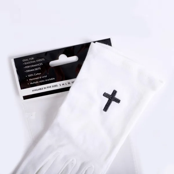 White Glove with Cross in Black- Swanson Christian Products