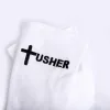 White Usher Glove Usher And Cross in Black- Swanson Christian Products