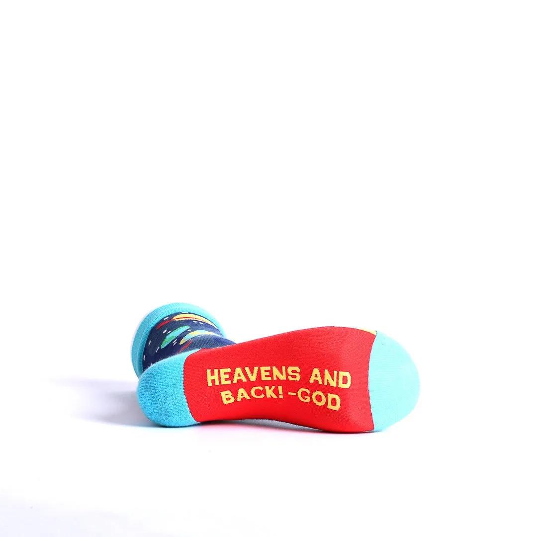 Blue Socks "I Love You To The Heavens & Back- God- Swanson Christian Products
