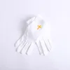 WHITE GLOVE W/ANTIQUE GOLD CROSS M