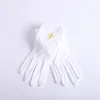 WHITE GLOVE W/ANTIQUE GOLD CROSS M