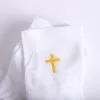 WHITE GLOVE W/ANTIQUE GOLD CROSS M