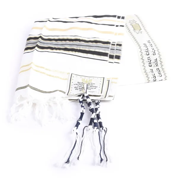 Prayer Shawl – Gold and Black – Traditional Messianic with Tallit – 72″ X 22″ | Swanson Christian Products