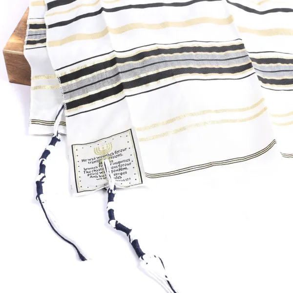 Prayer Shawl – Gold and Black – Traditional Messianic with Tallit – 72″ X 22″ | Swanson Christian Products