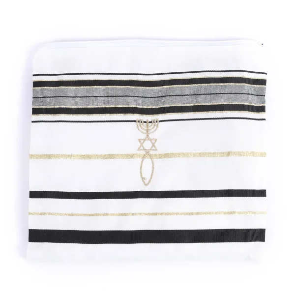 Prayer Shawl – Gold and Black – Traditional Messianic with Tallit – 72″ X 22″ | Swanson Christian Products