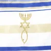 Prayer Shawl – Gold and Royal Blue – Traditional Messianic with Tallit – 72″ X 22″ | Swanson Christian Products