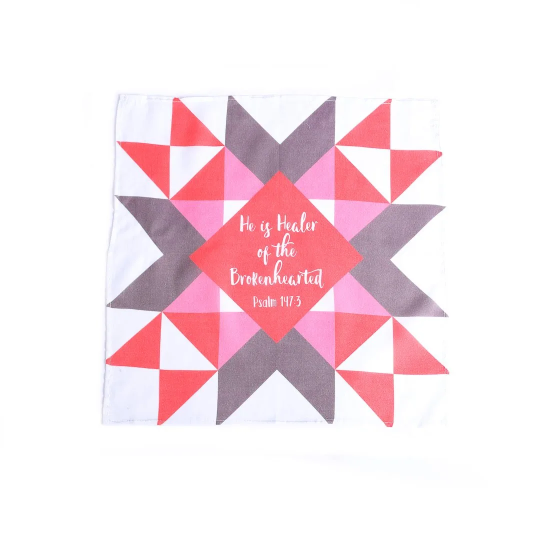 Prayer Cloth Quilt Healer Psalm 147:3- Swanson Christian Products