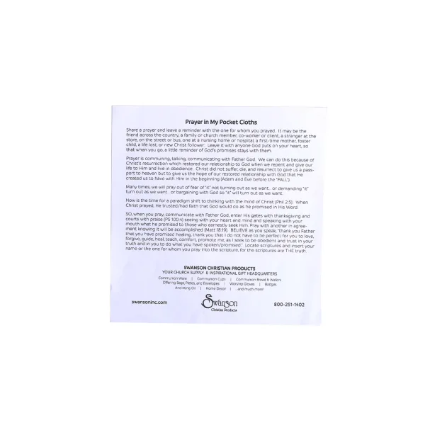 Prayer Cloth Quilt Healer Psalm 147:3- Swanson Christian Products