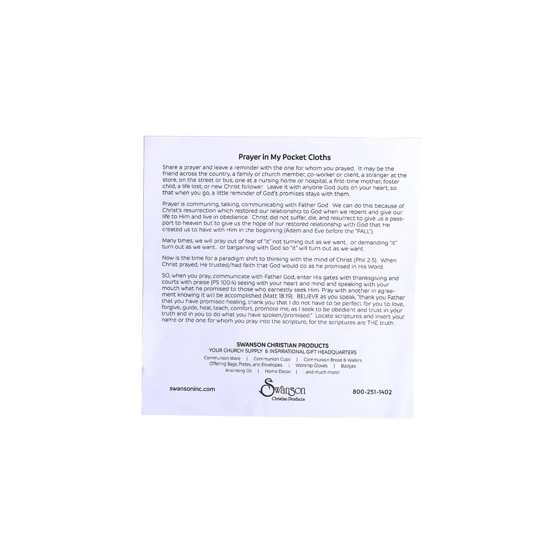 Prayer Cloth Quilt Healer Psalm 147:3- Swanson Christian Products