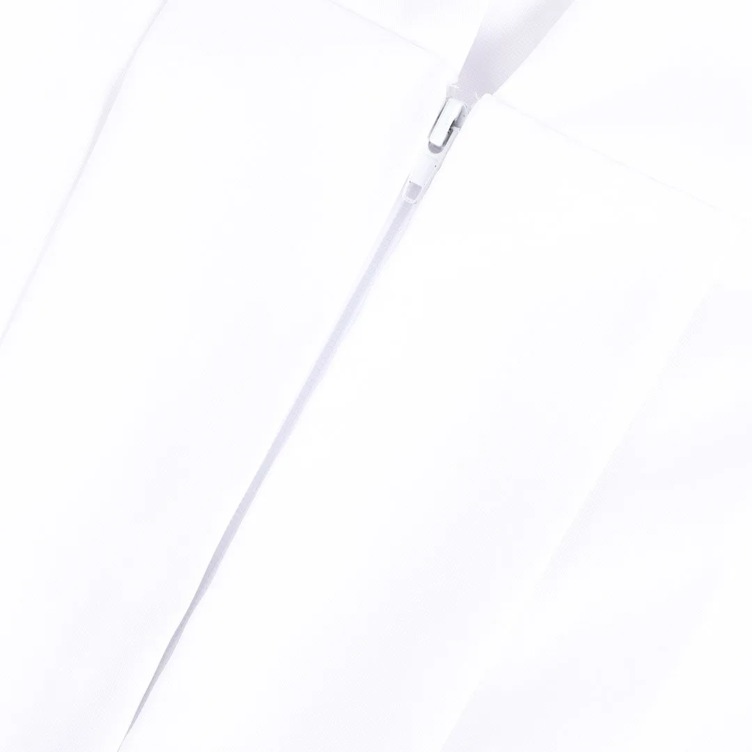 Zipper- Baptismal Gown - Box Pleats - XS White -Swanson Christian Products