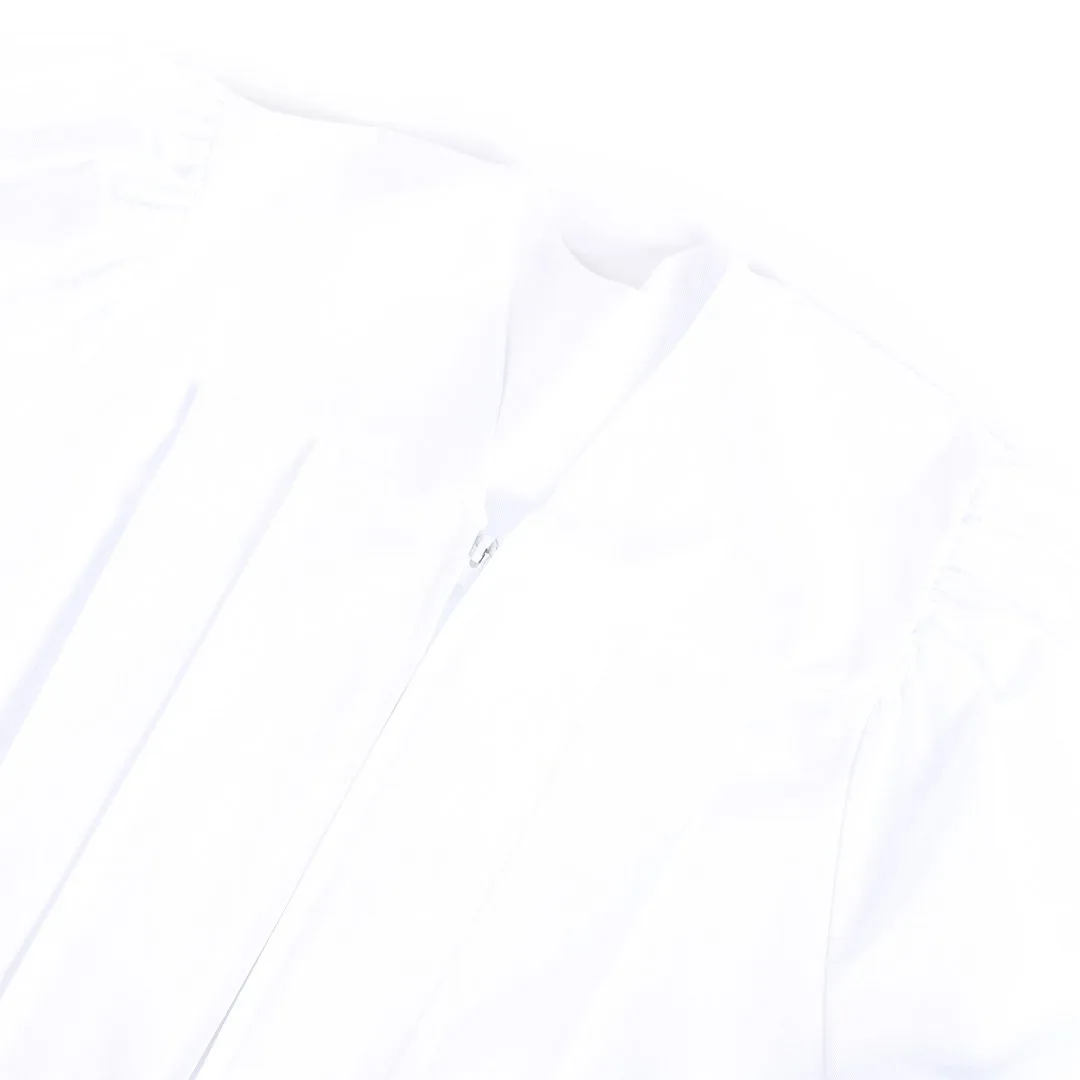 Baptismal Gown - Box Pleats - M White - Poly Cotton | Swanson Christian Products
