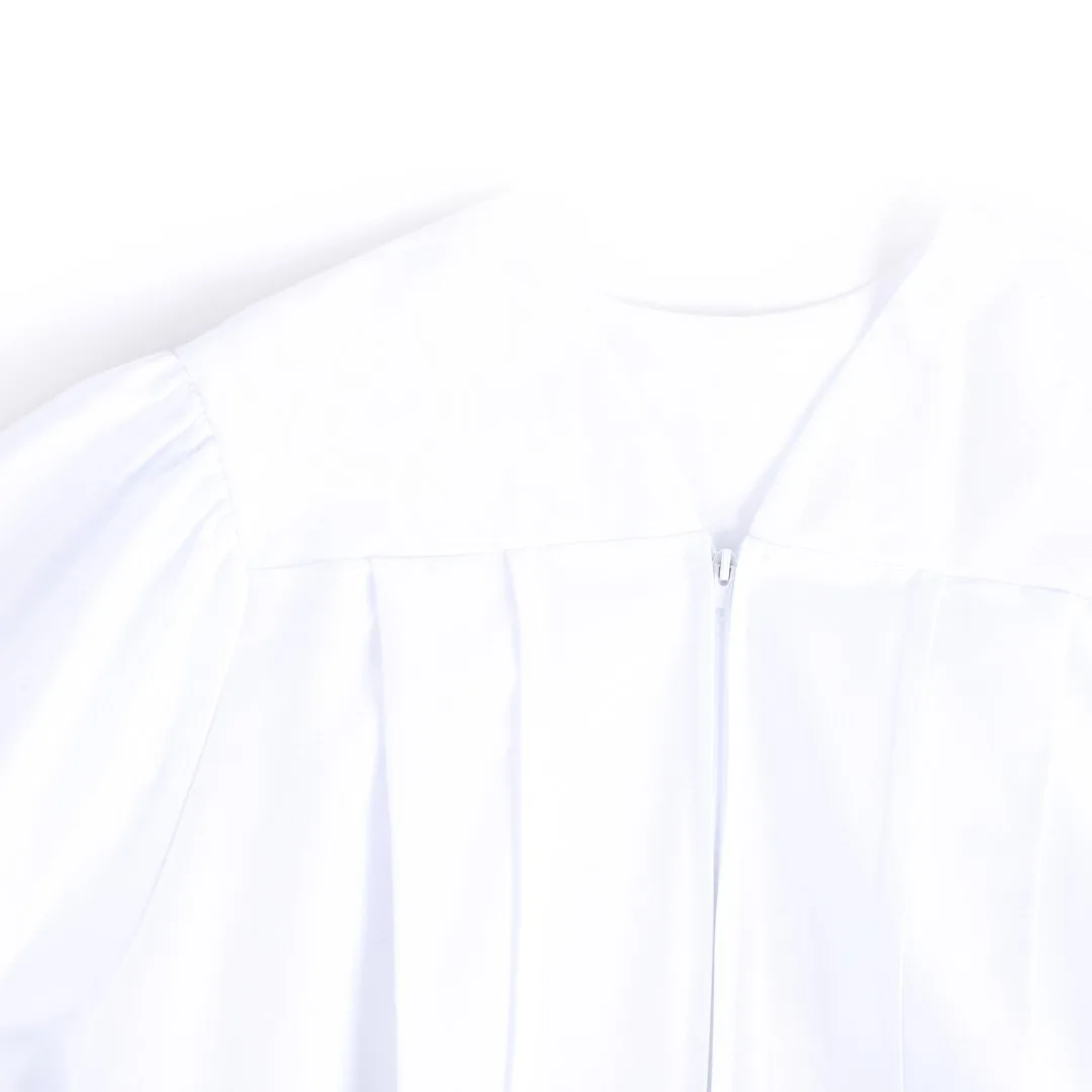Baptismal Gown - Box Pleats - XL White - Poly Cotton | Swanson Christian Products