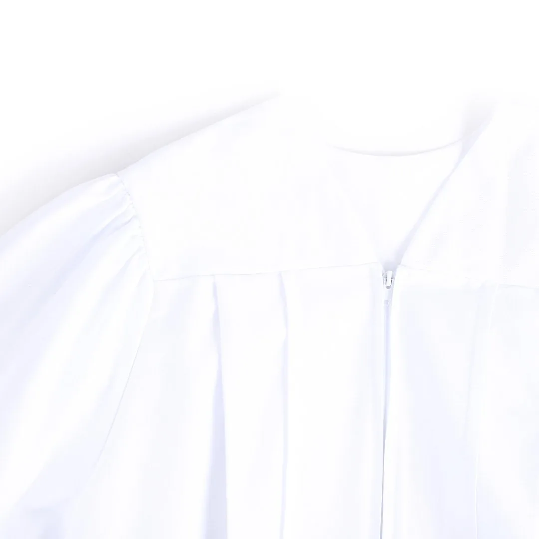 Baptismal Gown - Simple Pleats - XS White - Polyester | Swanson Christian Products
