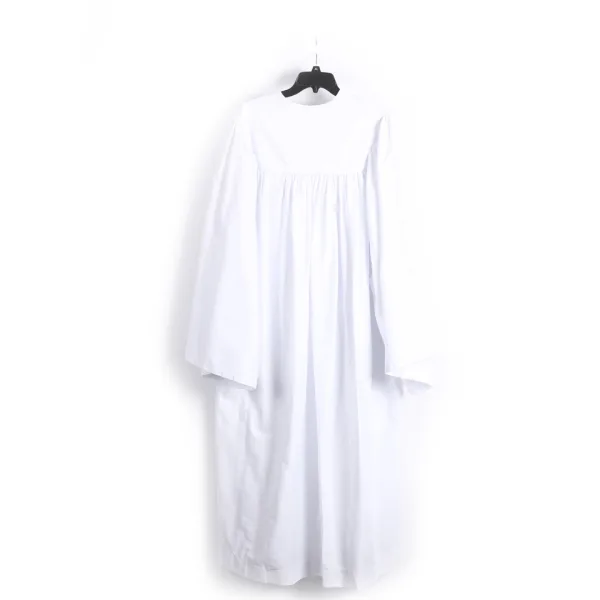Baptismal Gown - Simple Pleats - L White - Polyester | Swanson Christian Products