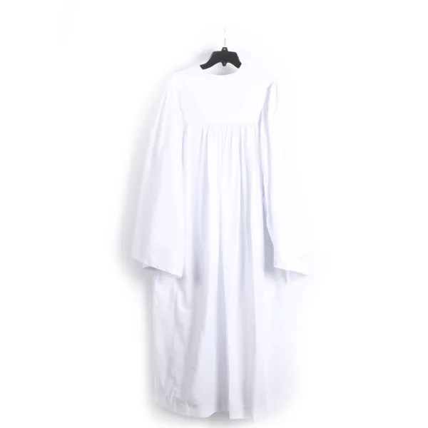 Baptismal Gown - Simple Pleats - XL White - Polyester | Swanson Christian Products