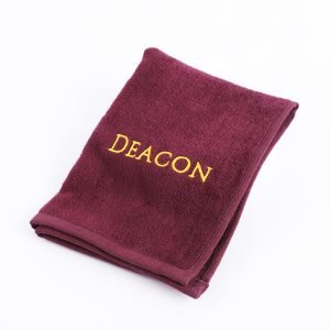 Pastor Towel – Deacon – Burgundy – Cotton