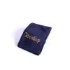 navy cotton pastor towel with " bishop" written on it
