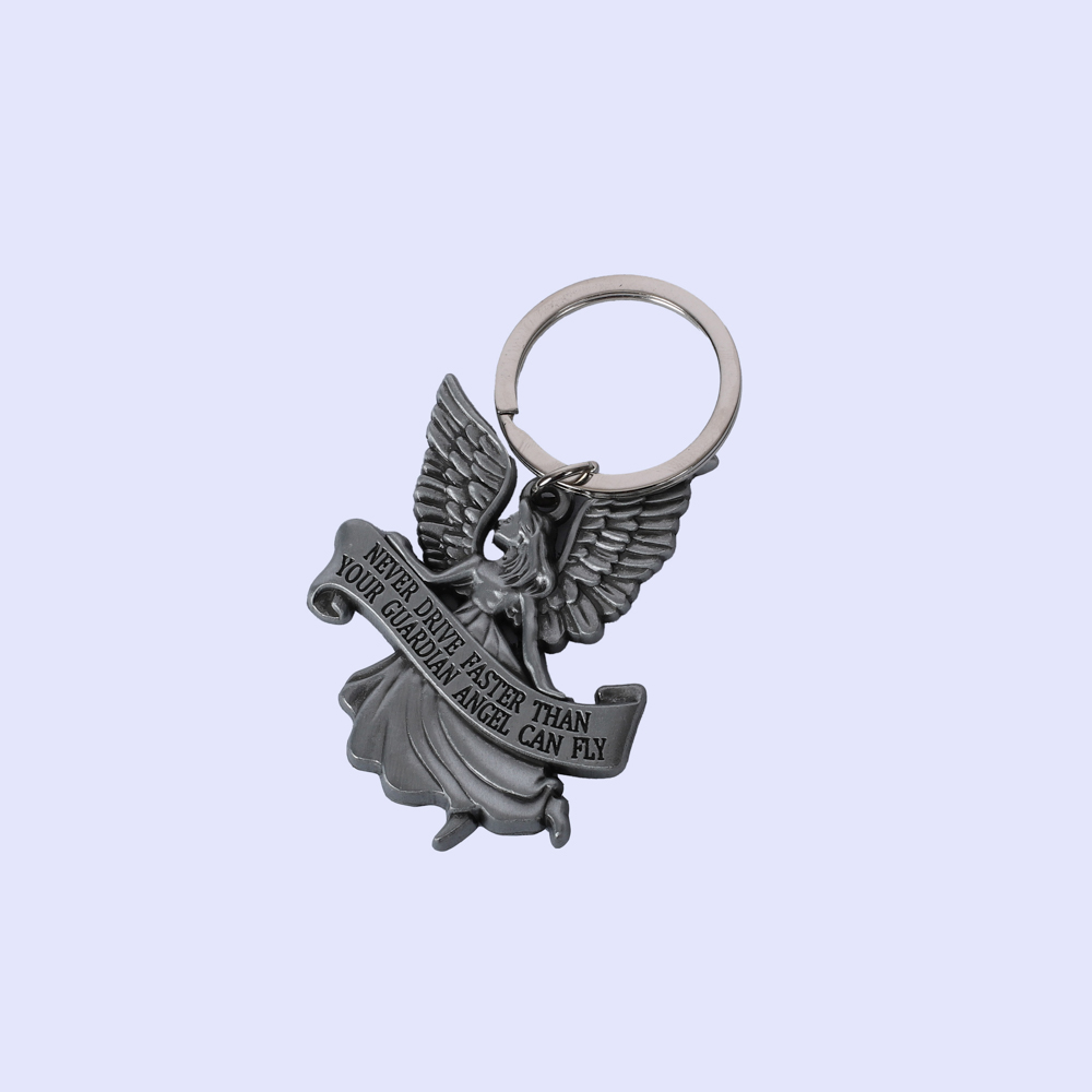 Keychain Angel Never Drive Faster Than PK4