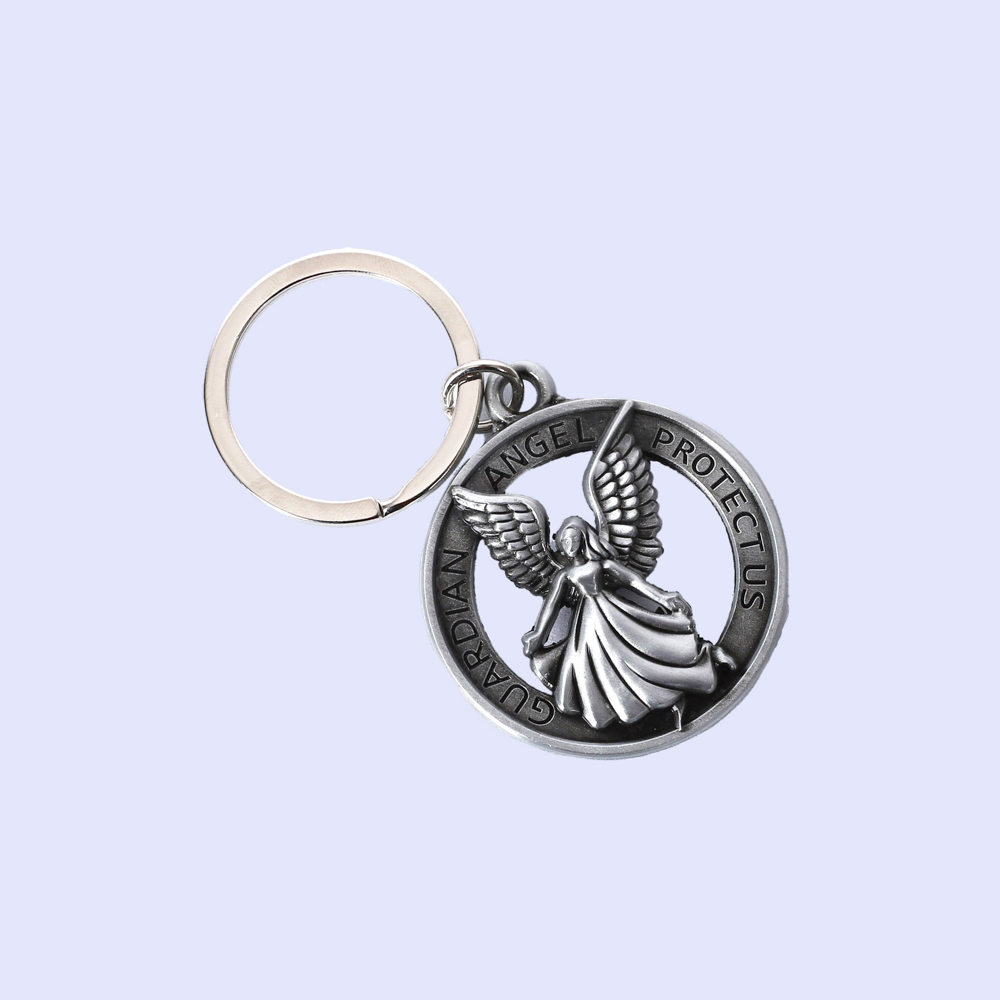 Keychain Angel Circle Protect Us PK4