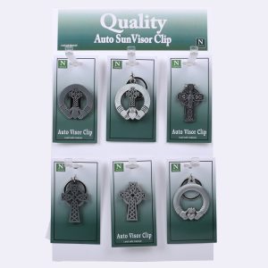 Visor Clip and Keychain Assortment Celtic Display PK24