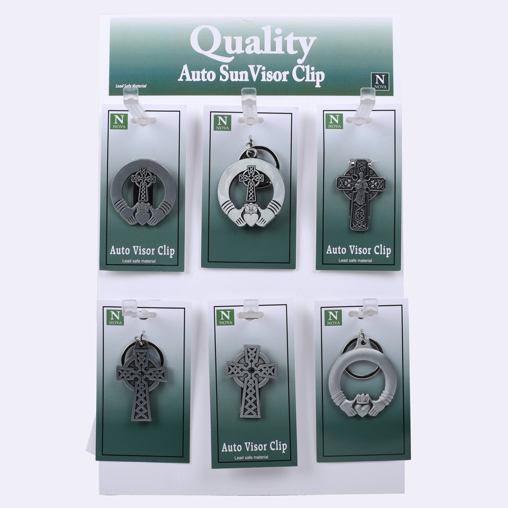 Visor Clip and Keychain Assortment Celtic Display PK24
