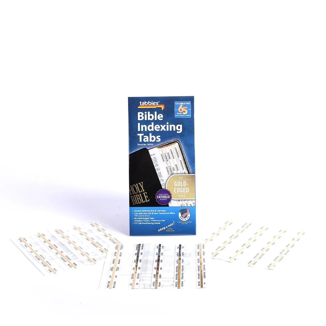 Bible Index Tabs Catholic Gold Tabbies Pack of 10 - Image 2