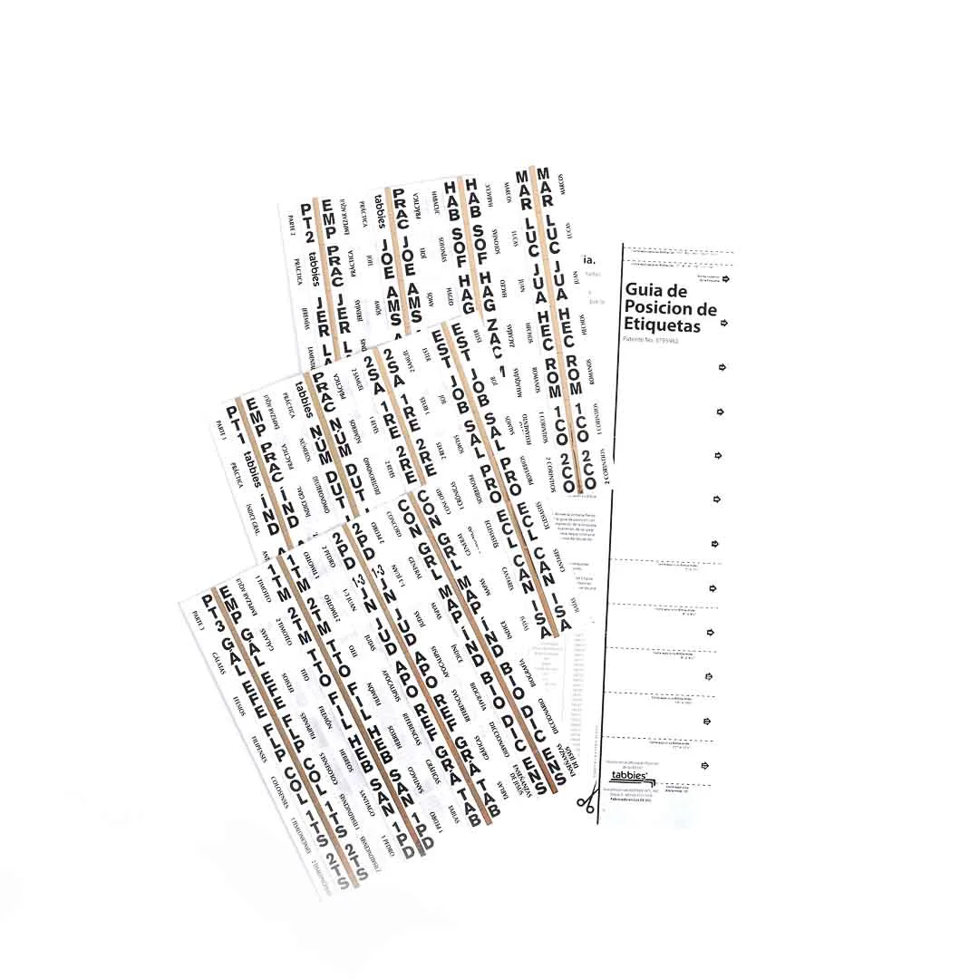 Bible Index Tabs Spanish Large Print Gold Tabbies Pack of 10 - Image 2