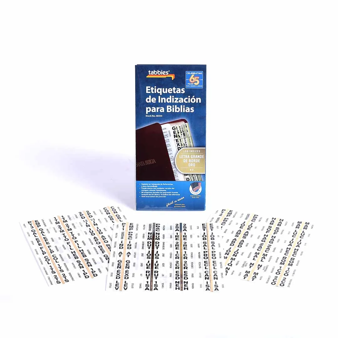 Bible Index Tabs Spanish Large Print Gold Tabbies Pack of 10 - Image 5