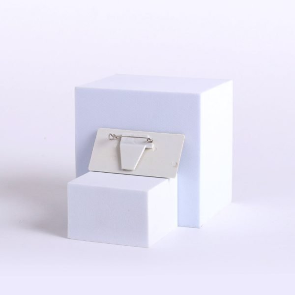 Badge Greeter White Plastic/Gold Letters- Swanson Christian Products