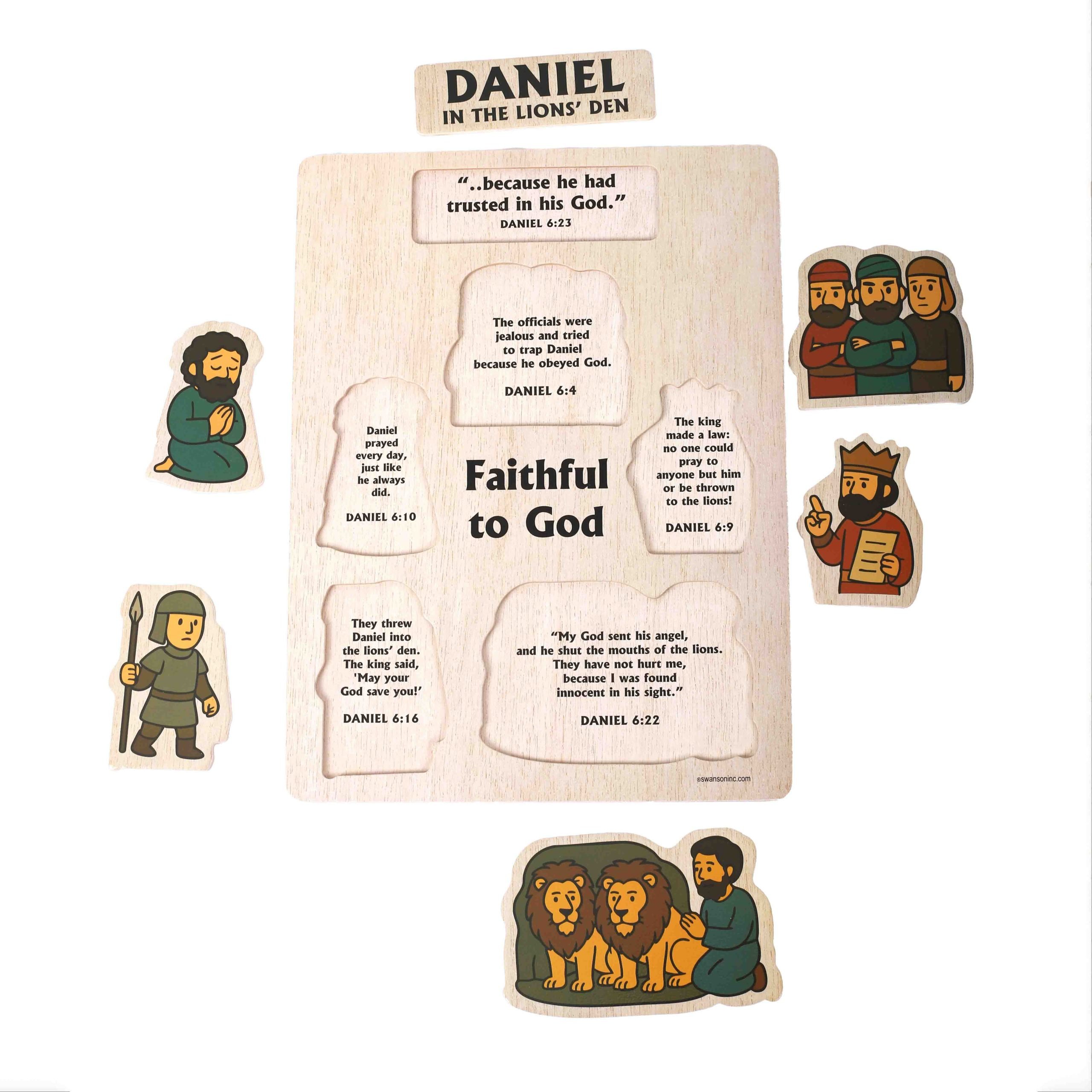 Wooden Puzzle - Daniel in the Lions' Den - Image 3