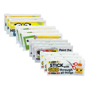Pencil Cases – Assorted Wording – Pack 12