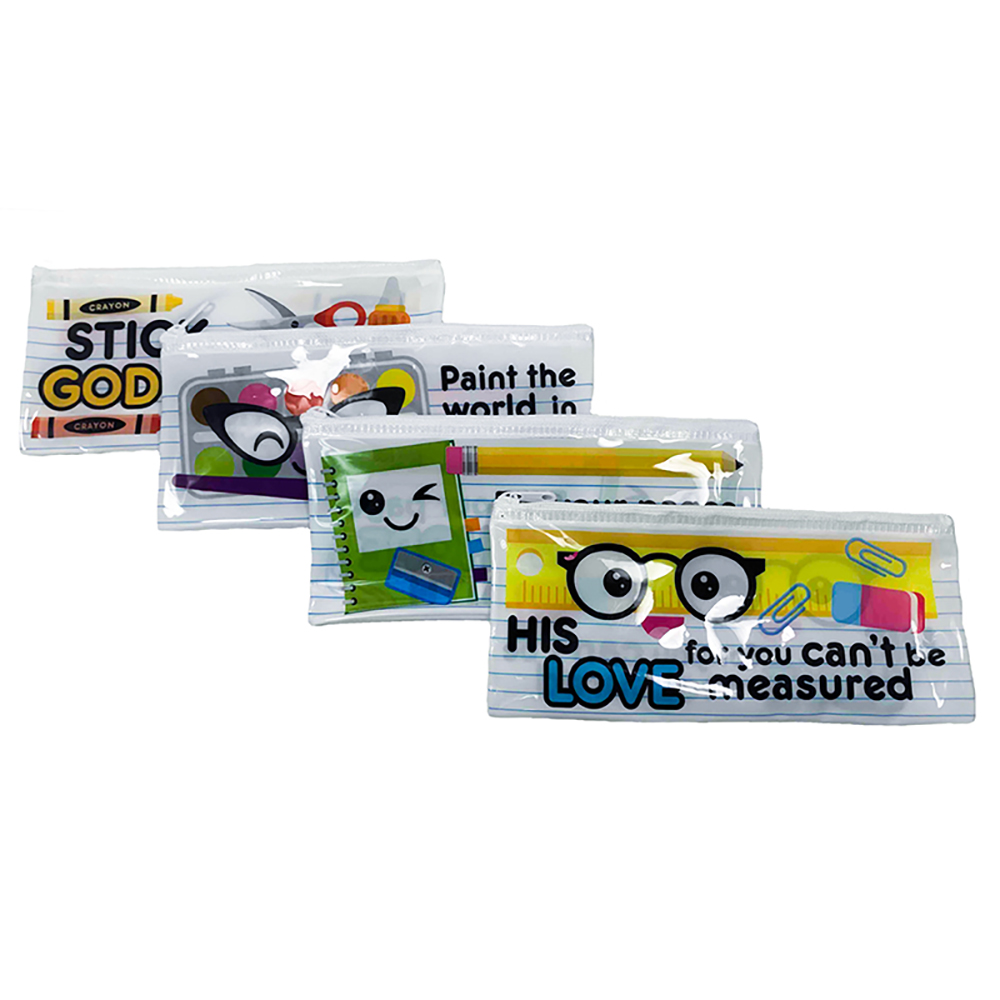 Pencil Cases - Assorted Wording - Pack 12 - Image 3