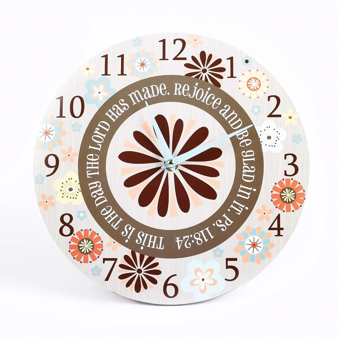 Wall Clock Rejoice And Be Glad- Swanson Christian Products