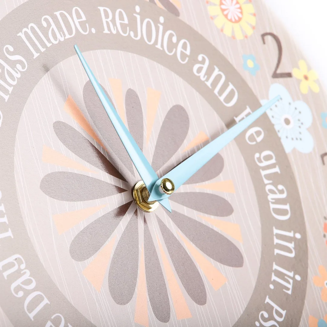 Wall Clock Rejoice And Be Glad- Swanson Christian Products