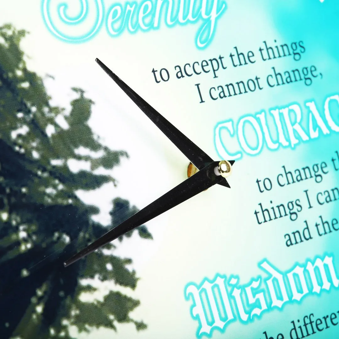 Glass Wall Clock Serenity Prayer- Swanson Christian Products