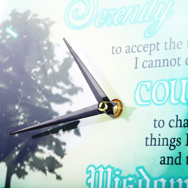Glass Wall Clock Serenity Prayer- Swanson Christian Products