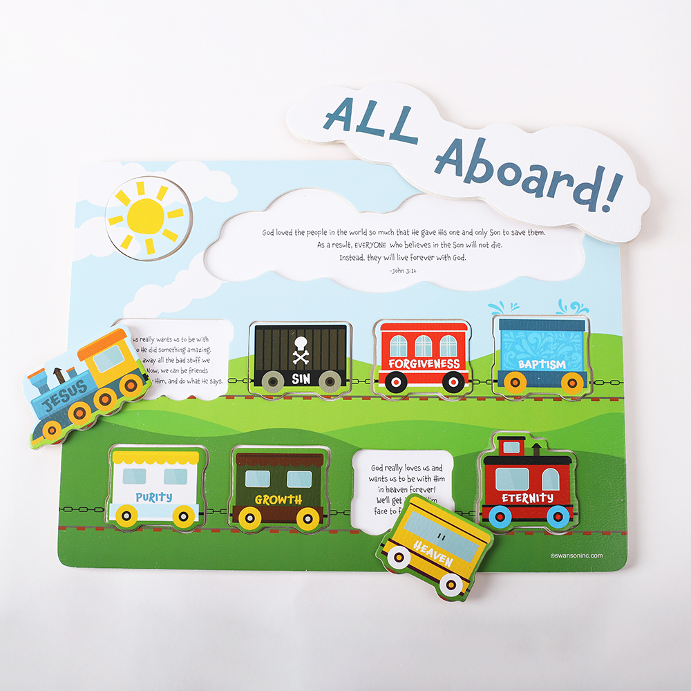 Wooden Puzzle - Chunky Pieces - Plan of Salvation Train - Image 4