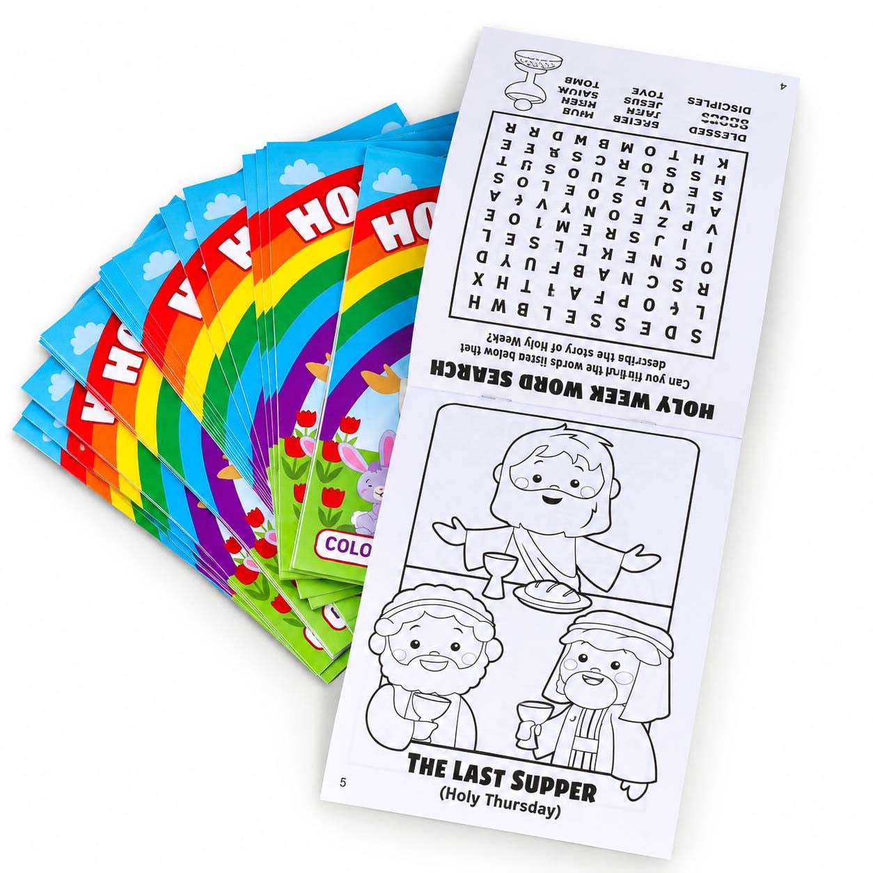 Holy Week Activity Pad - Coloring, Mazes and Word Search - Pack of 24 - Image 2