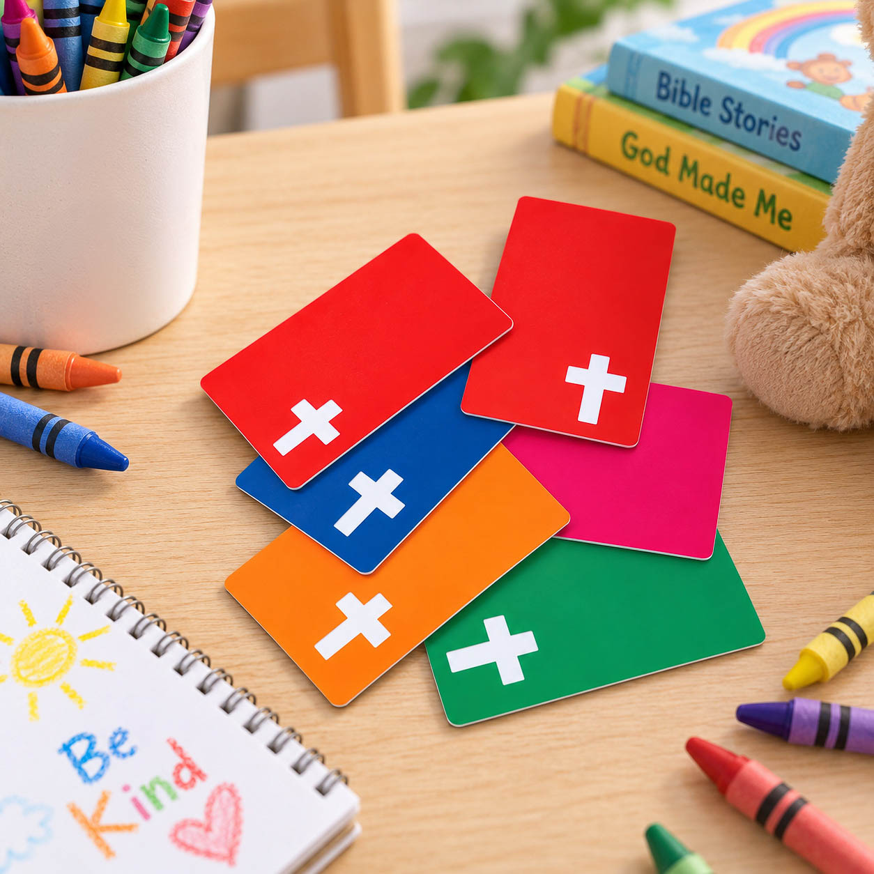 kids notepads on a table