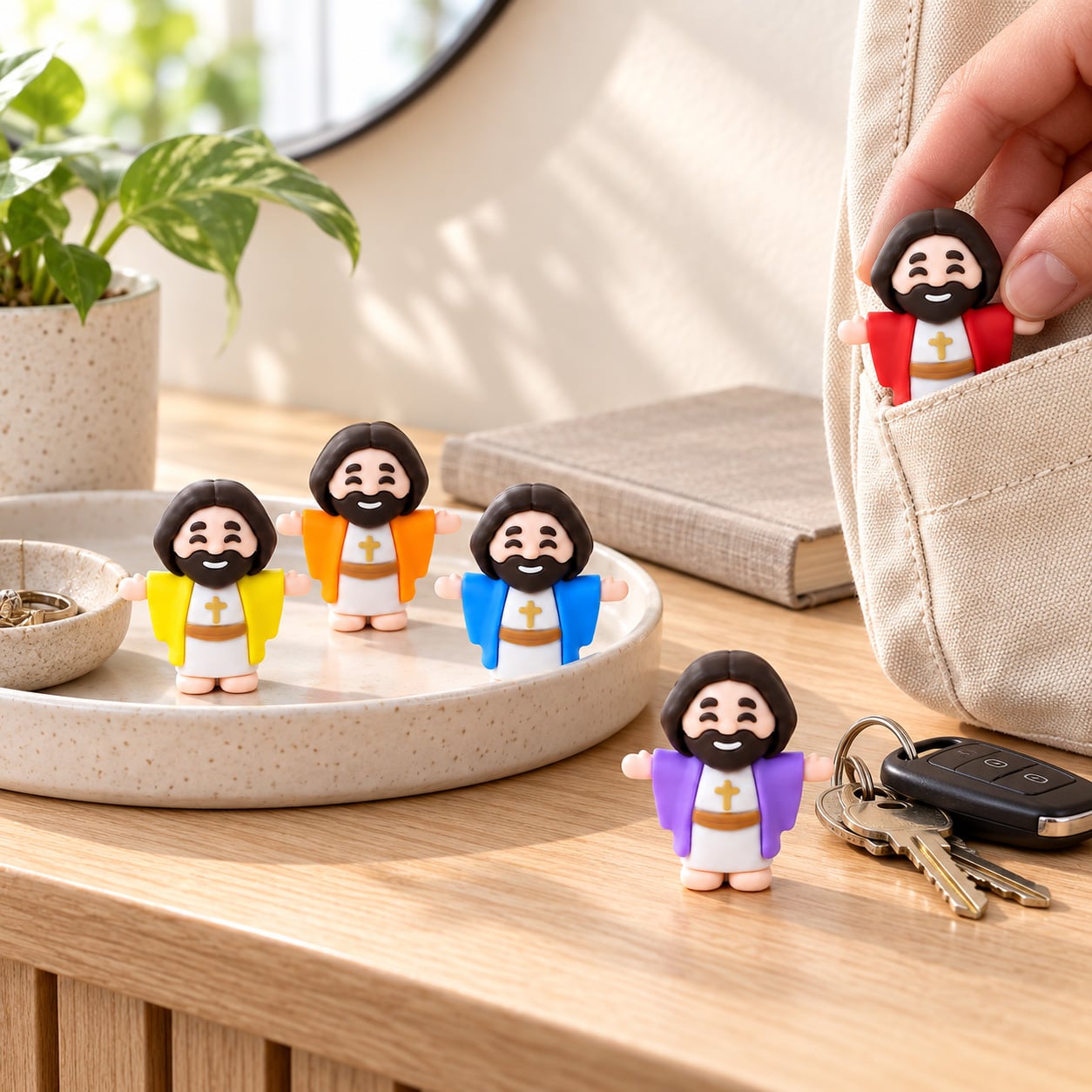 Pocket Figurine Little Jesus - Cross - PK200 - Image 2