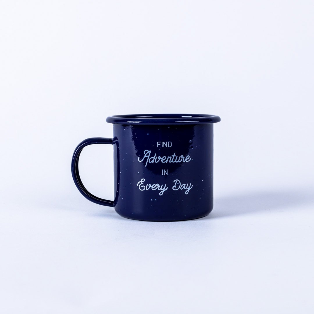 12OZ COBALT CAMPFIRE MUG "Explore"- Blue- Swanson Christian Products