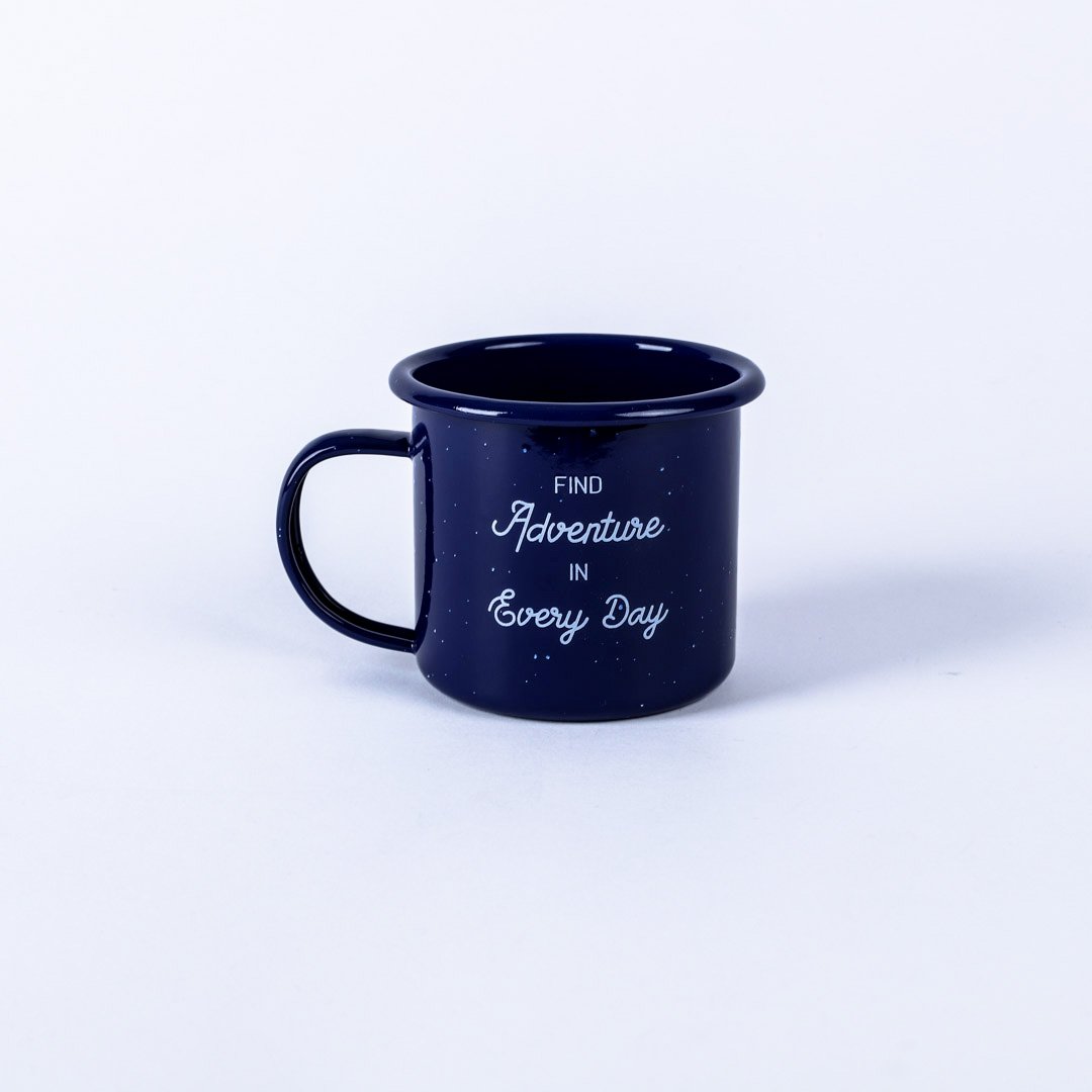 12OZ COBALT CAMPFIRE MUG "Explore"- Blue- Swanson Christian Products
