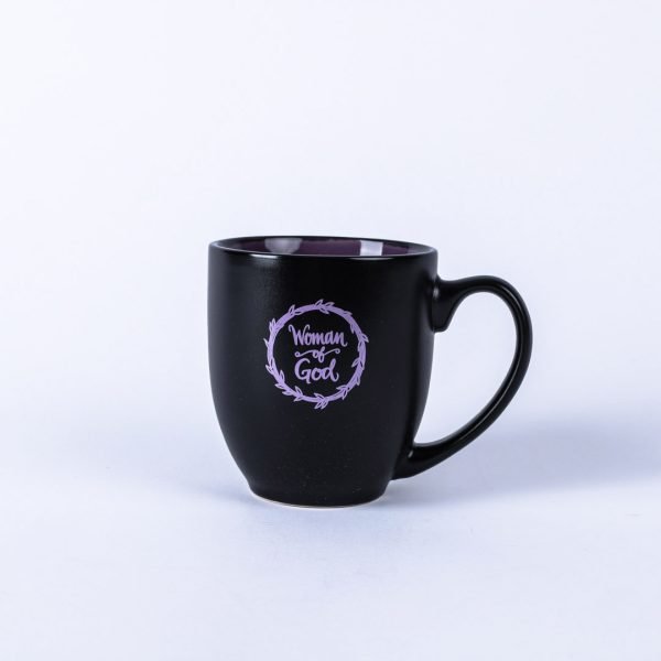 matte black coffee mug with a beautiful soft purple interior - Swanson Christian Products