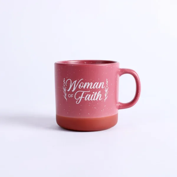 Mug Woman Of Faith 13 oz deep rose- Swanson Christian Products