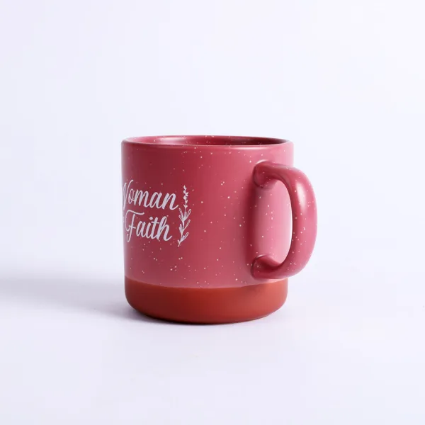 Mug Woman Of Faith 13 oz deep rose- Swanson Christian Products