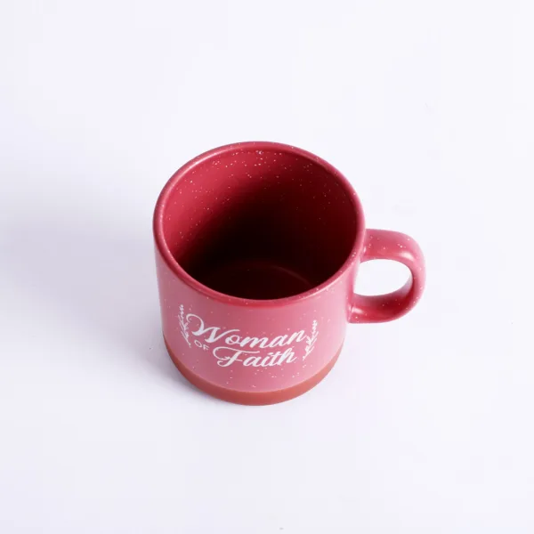 Mug Woman Of Faith 13 oz deep rose- Swanson Christian Products