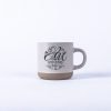 Two latte mug with different design on it